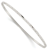 Sterling Silver Diamond Cut Slip-on Bangle